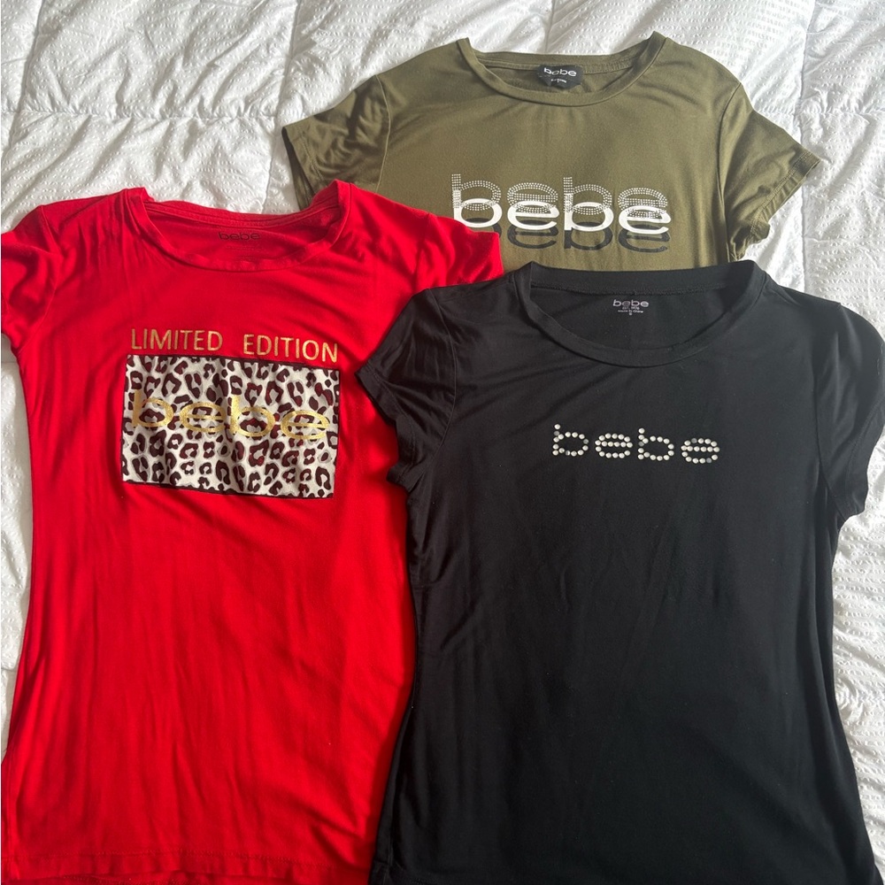 Bebe top collection - Red, Olive, Black